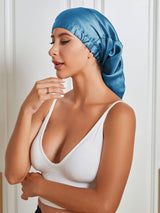 [Verde Acqua] SilkSilky-IT Cuffia di seta 004