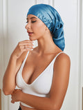 SilkSilky-IT Seta pura Sleep Cap Verdeacqua 004