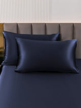 [Blu Scuro] SilkSilky-IT 22Momme Seta pura Pillowcase 001