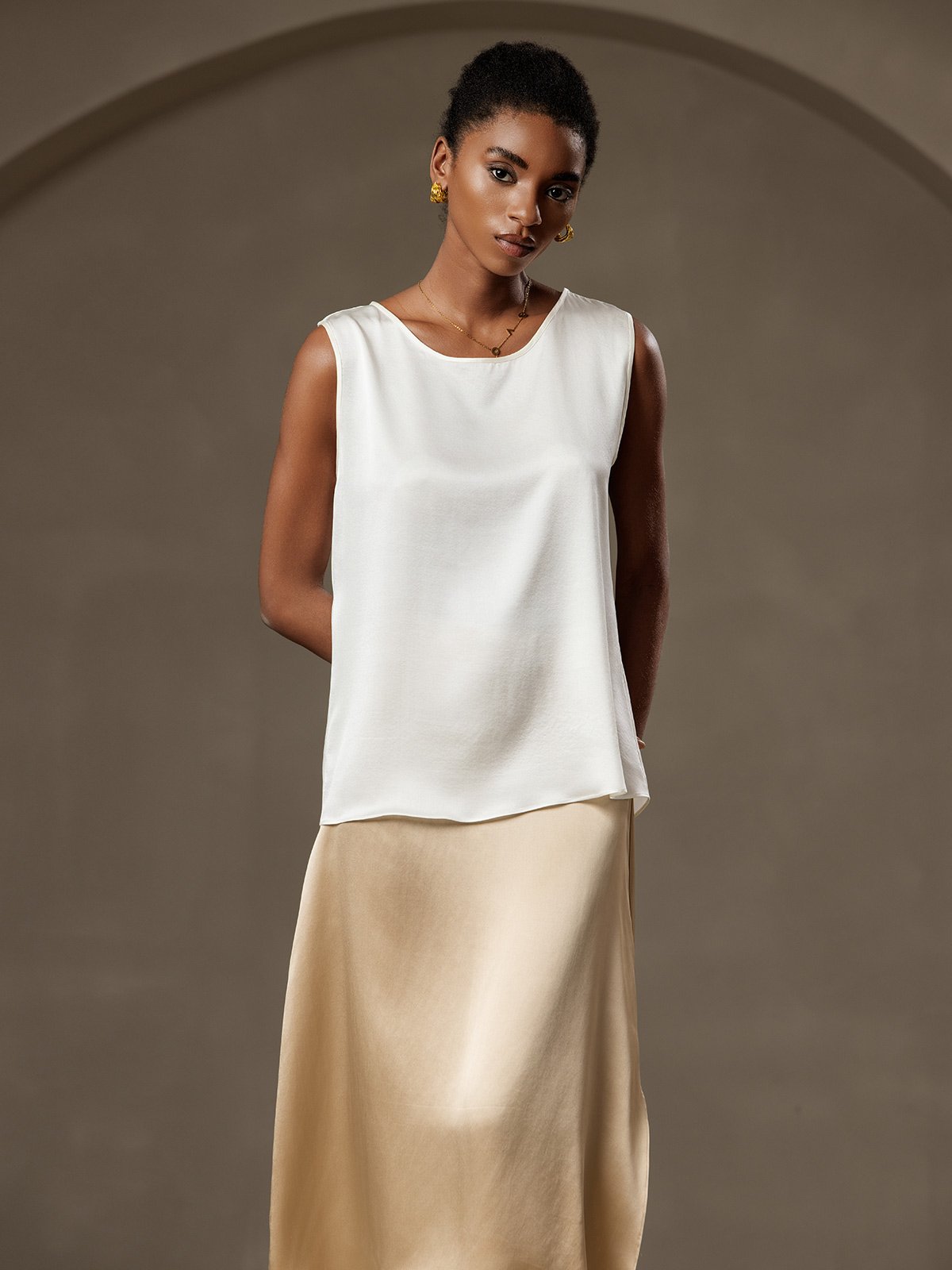 [Bianco] SilkSilky-IT 19Momme Seta Camisoles 001