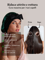 [Verde Scuro] SilkSilky-IT Cuffia di seta 003