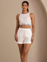 [Bianco] SilkSilky-IT Sleeveless Crew Neck Cami 007