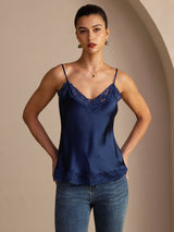 [Blu Scuro] SilkSilky-IT V Neck Cami 001