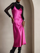 [Rosa Rossa] SilkSilky-IT Sleeveless V Neck Vestiti da donna 006
