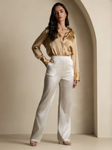 [Bianco] SilkSilky-IT Pantaloni da donna 009
