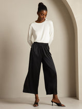 [Bianco] SilkSilky-IT Long Sleeve Crew Neck Magliette donna 008
