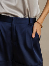[Blu Scuro] SilkSilky-IT Pantaloncini da donna 004