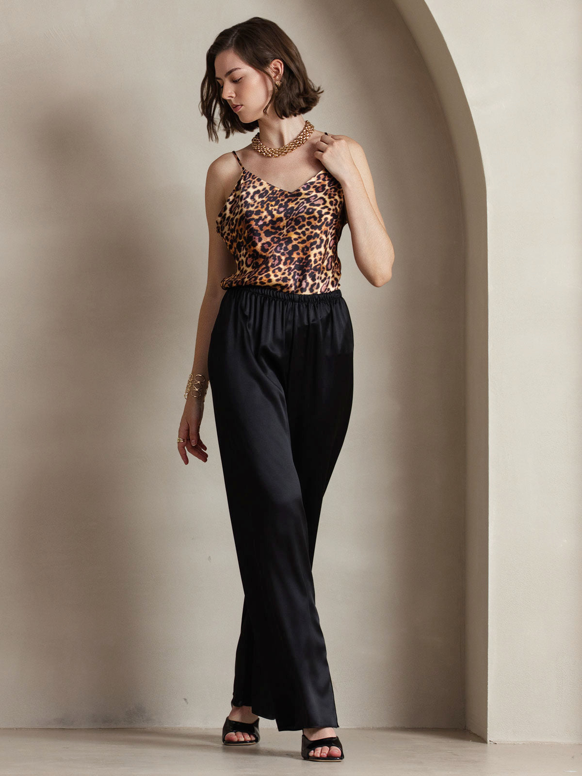 [Leopardo] SilkSilky-IT Seta pura Camisoles 006