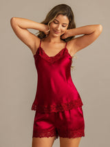 [Vino] SilkSilky-IT Sleeveless V Neck Set di Bretelle 005