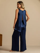 [Blu Scuro] SilkSilky-IT Sleeveless Scoop Neck Cami 007