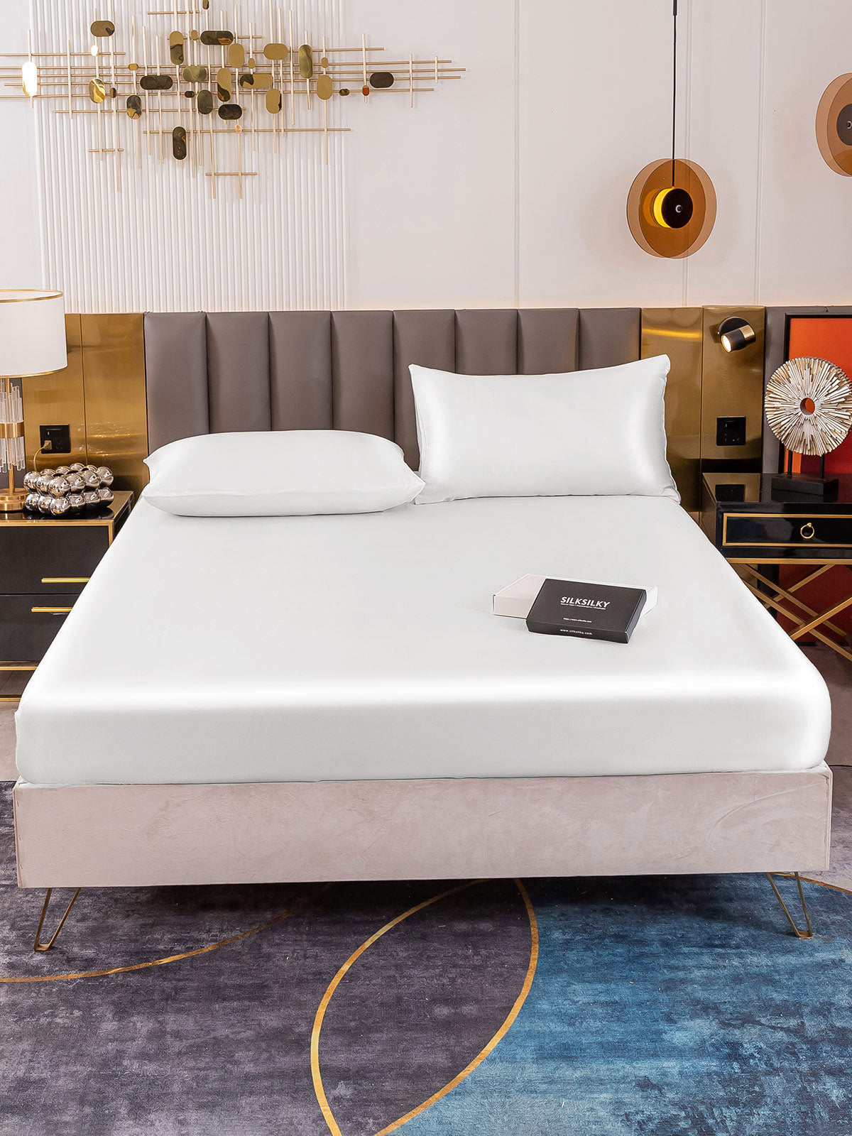 [Bianco] SilkSilky-IT 19Momme Seta pura Bedding Set 002