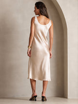 [Beige] SilkSilky-IT Sleeveless Vestiti da donna 002