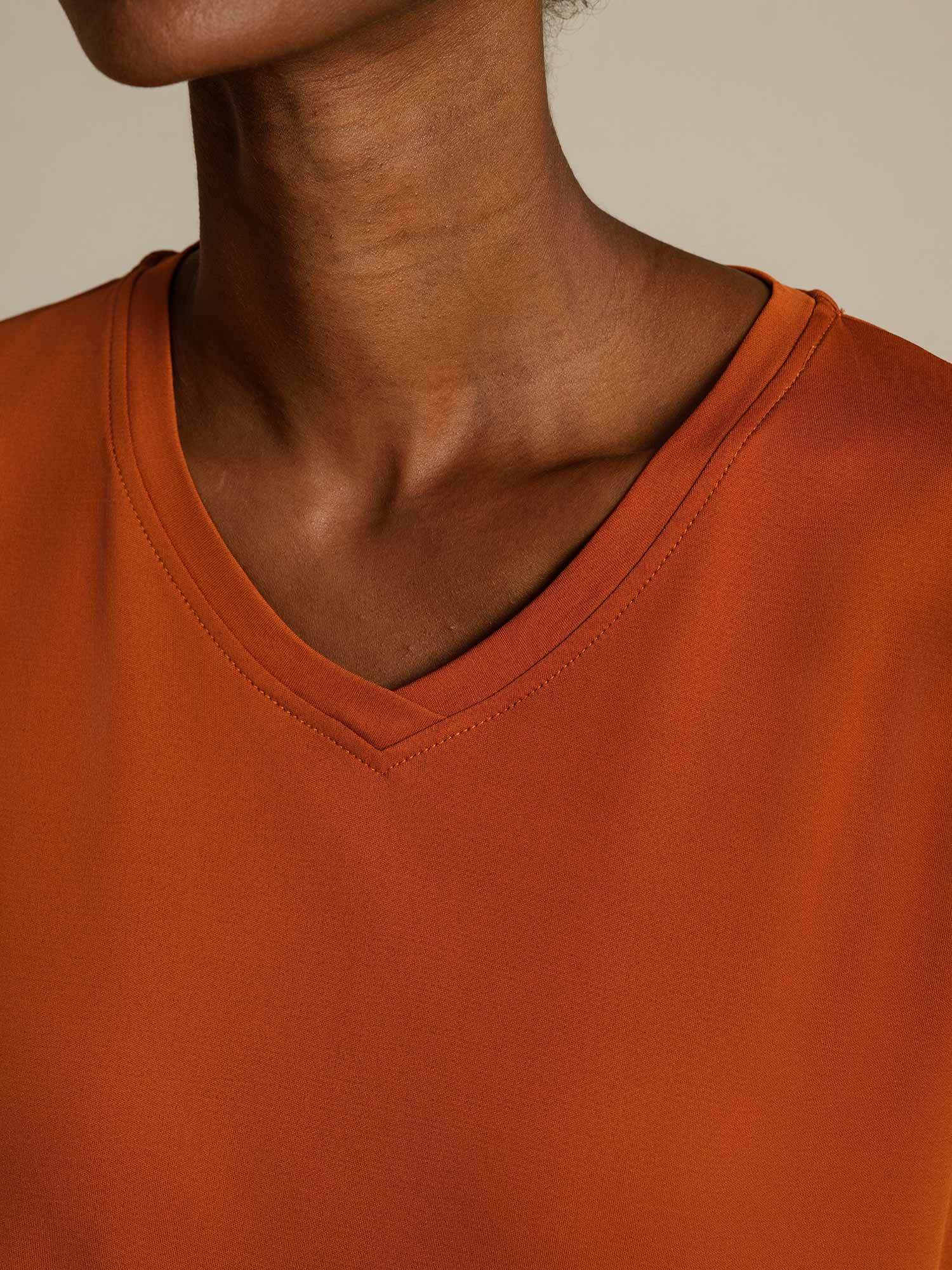 [Arancia] SilkSilky-IT Seta pura Womens T-Shirt 004