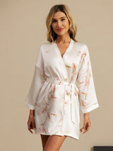 [Bianco] SilkSilky-IT 3/4 Sleeve Vestaglia da donna 003