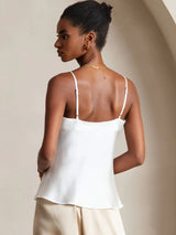 [Bianco] SilkSilky-IT Spaghetti Strap V Neck Cami 002