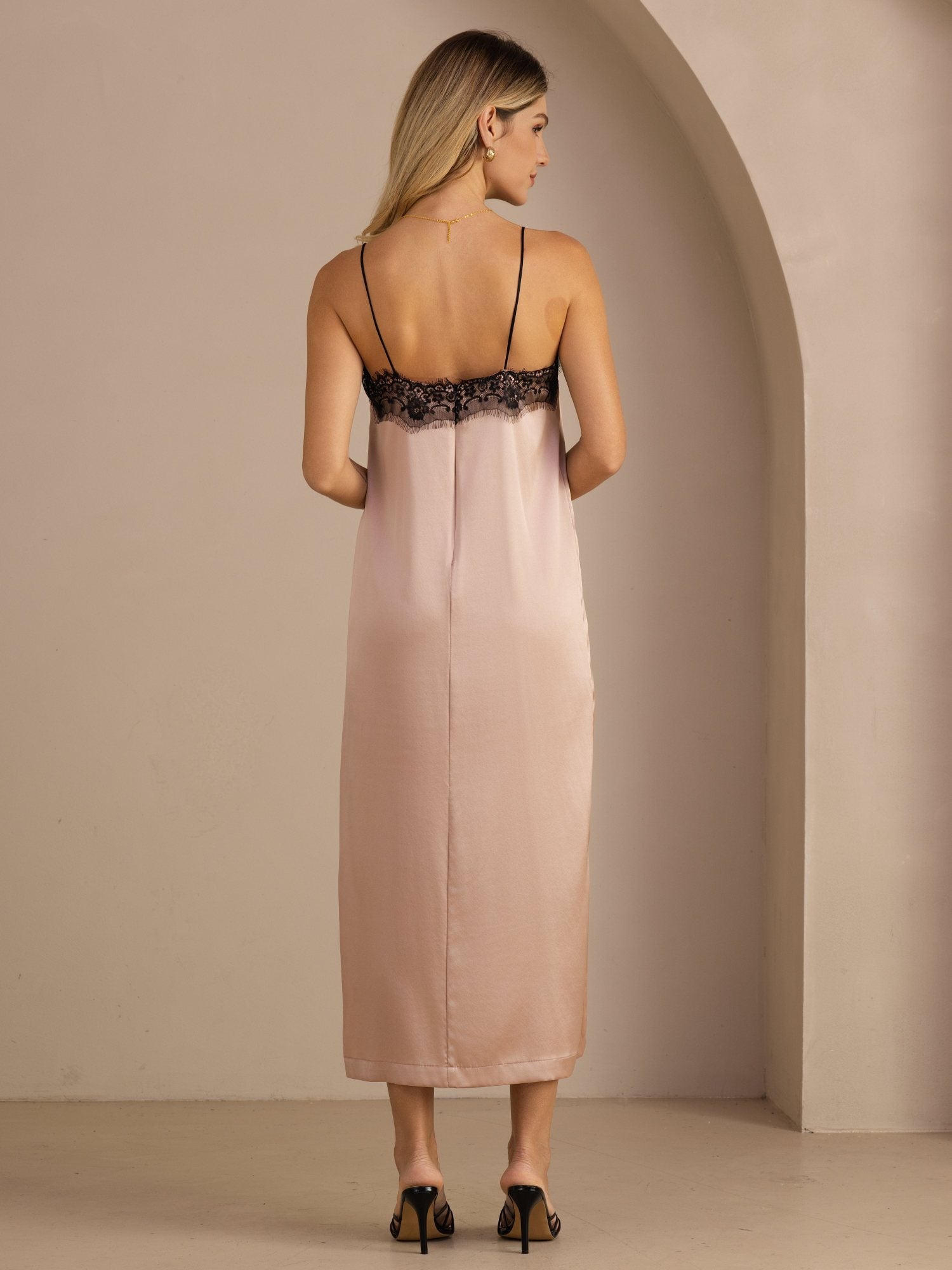 [Toscana] SilkSilky-IT Square Neck Vestiti da donna 002
