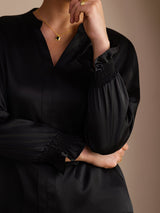 [Nero] SilkSilky-IT Long Sleeve Bluse 005