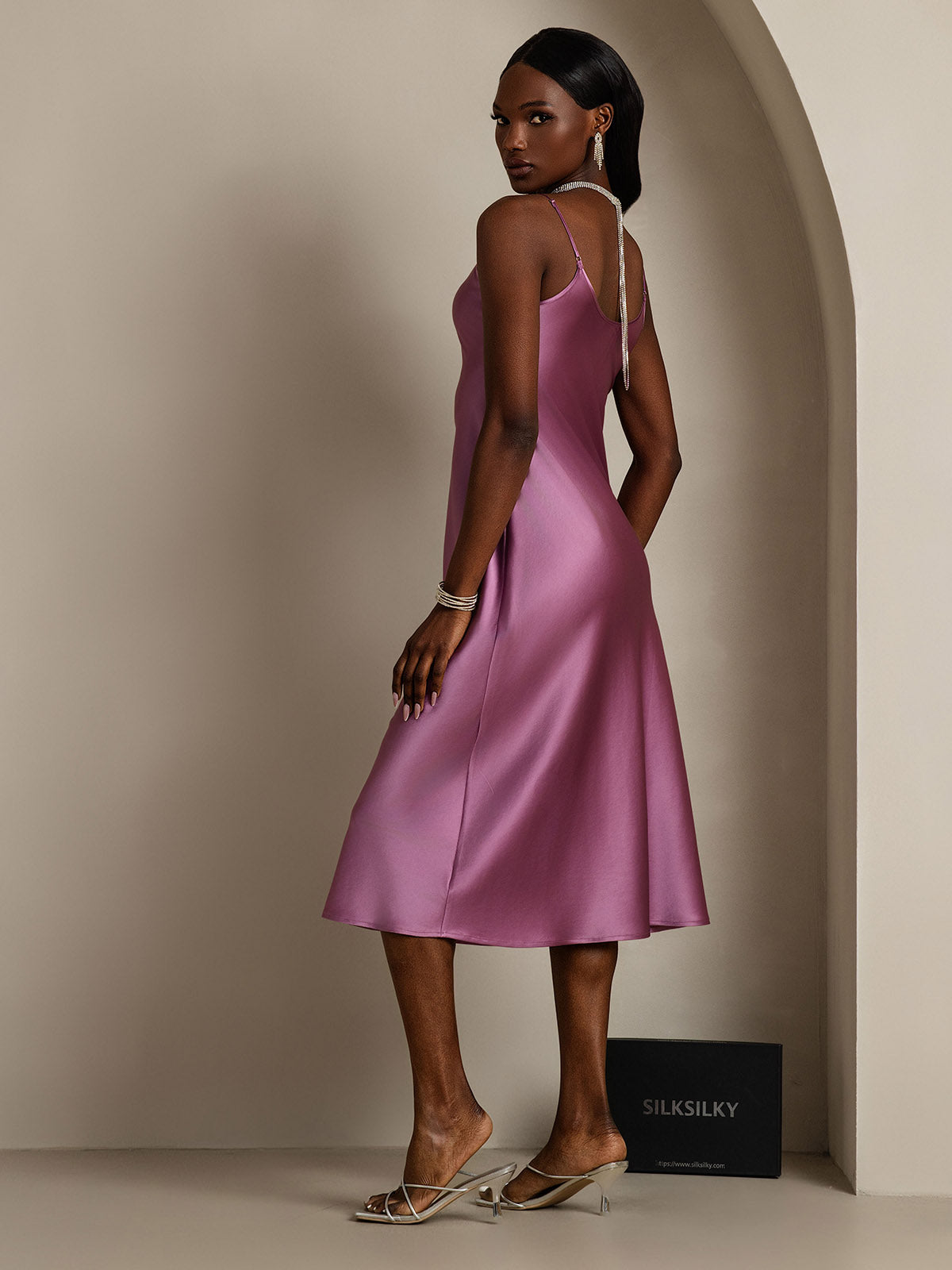 [Viola Scuro] SilkSilky-IT Seta pura Dress 002