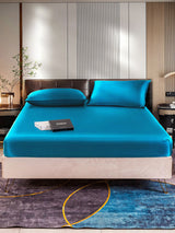 [Verde Acqua] SilkSilky-IT 22Momme Set di biancheria da letto 001
