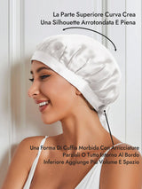 [Bianco] SilkSilky-IT Cuffia di seta 003