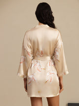 [Champagne] SilkSilky-IT 3/4 Sleeve Vestaglia da donna 002