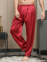 [Rosso] SilkSilky-IT Seta pura Mens Sleep Bottoms 001,