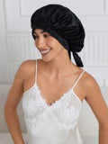 SilkSilky-IT Seta pura Sleep Cap Nero 001