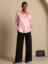 [Riga Rosa] SilkSilky-IT Long Sleeve Lapel Collar Camicie da donna 006