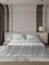 [Argento] SilkSilky-IT 22Momme Set di biancheria da letto 001