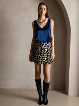 [Blu Scuro] SilkSilky-IT Sleeveless V Neck Cami 007