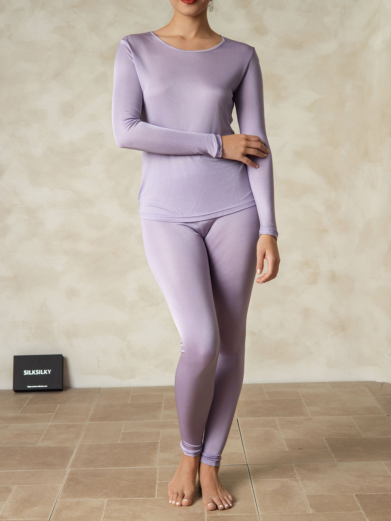[Viola] SilkSilky-IT Long Sleeve Round Neck Intimo Lungo Donna 001