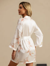 [Bianco] SilkSilky-IT 3/4 Sleeve Vestaglia da donna 002