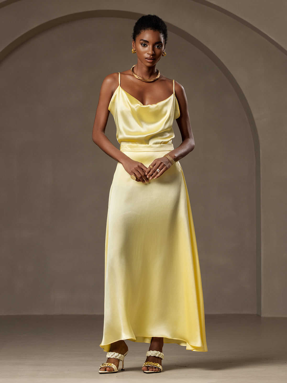 [Giallo Chiaro] SilkSilky-IT 19Momme Seta Skirt 003
