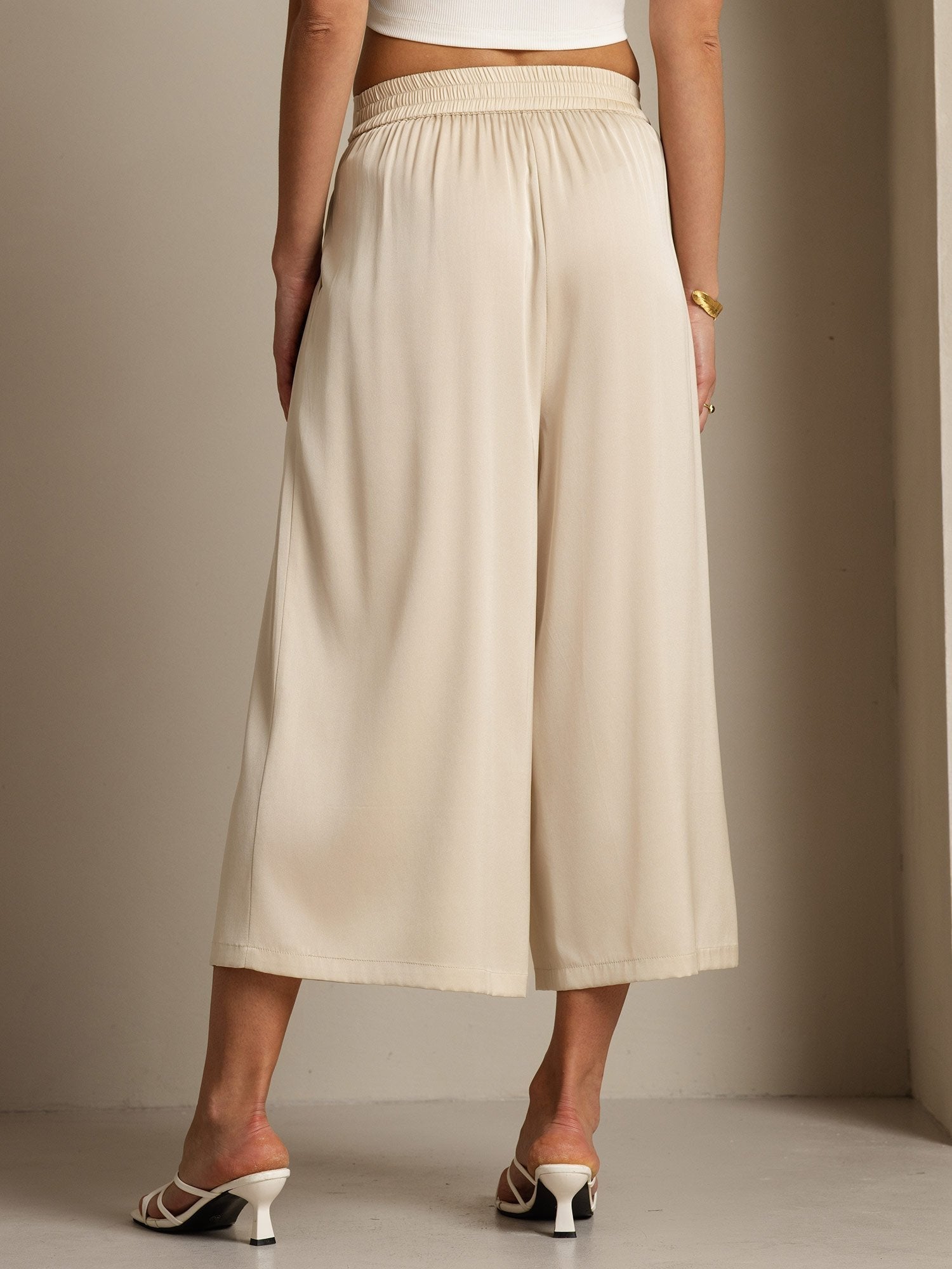 [Beige] SilkSilky-IT 19Momme Seta Womens Pants 006