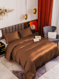 SilkSilky IT 19Momme Seta pura Bedding Set Caffè 001