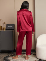 [Vino] SilkSilky-IT Long Sleeve Lapel Collar Pigiami da donna 002