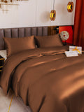 SilkSilky IT 19Momme Seta pura Bedding Set Caffè 004