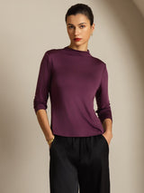 [Viola] SilkSilky-IT Seta pura Womens T-Shirt 006