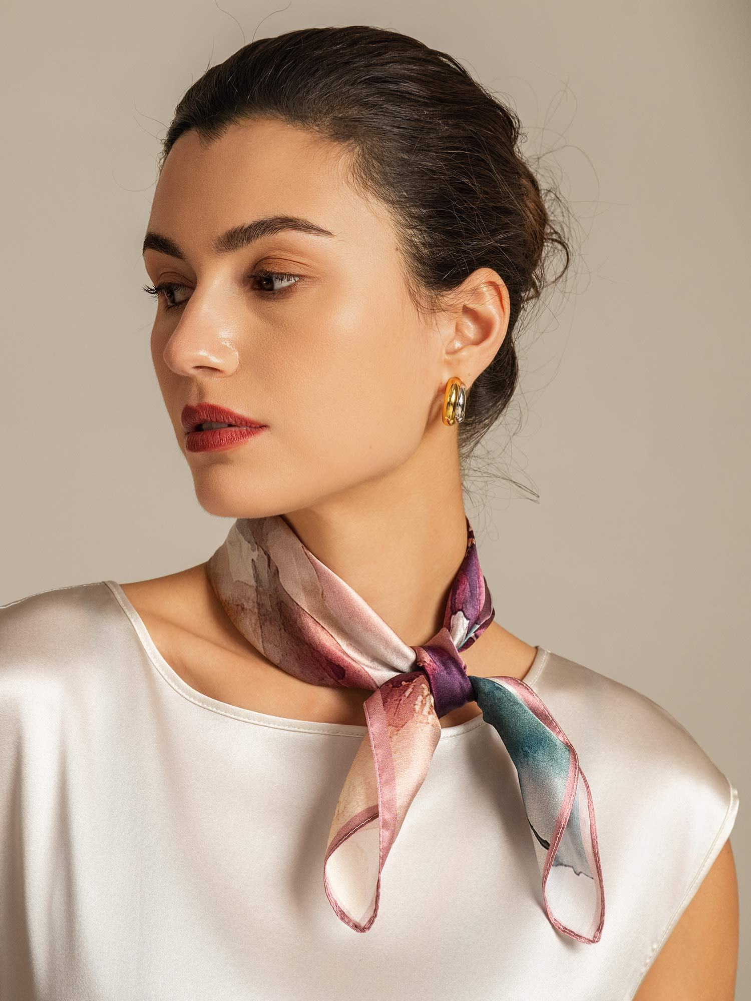 [P102] SilkSilky-IT Seta pura Scarf 004,