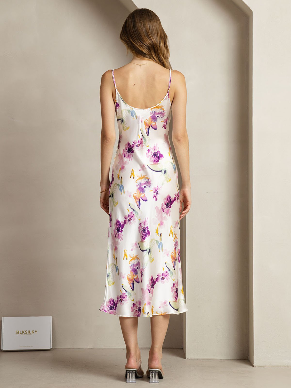 [Fiori Acquerello] SilkSilky-IT 19Momme Seta Dress 002