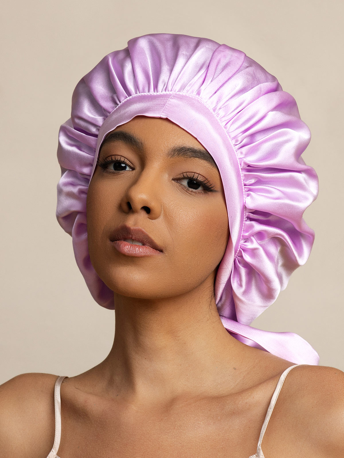 SilkSilky-IT Seta pura Sleep Cap Lavanda 001