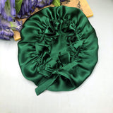 [Verde Scuro] SilkSilky-IT Cuffia di seta 004
