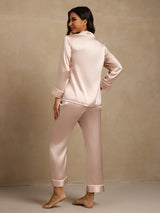 [Rosa] SilkSilky-IT Long Sleeve Lapel Collar Pigiami da donna 002