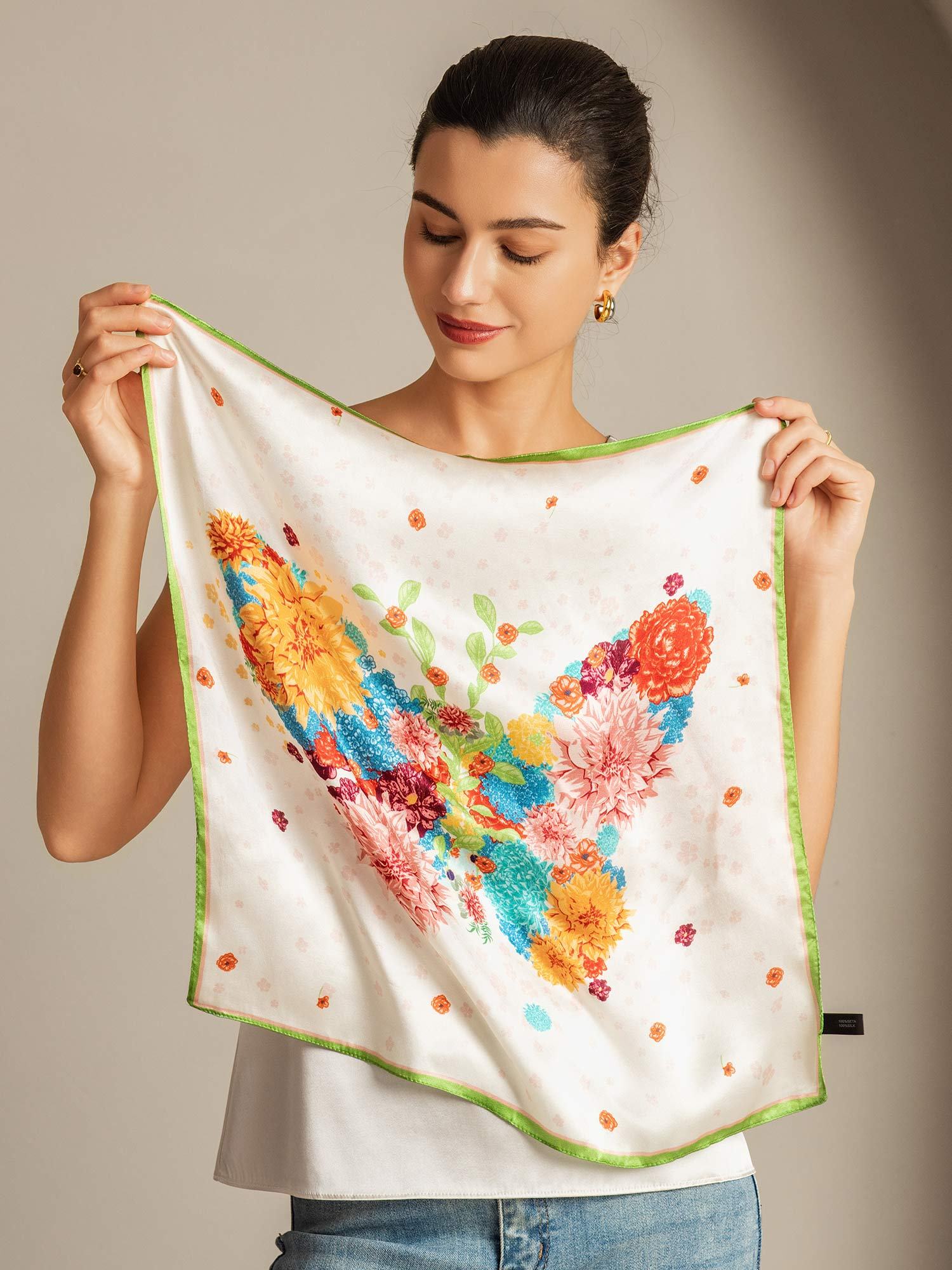 [P091] SilkSilky-IT Seta pura Scarf 003