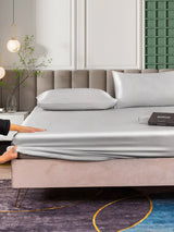 [Argento] SilkSilky-IT 25Momme Set di biancheria da letto 006