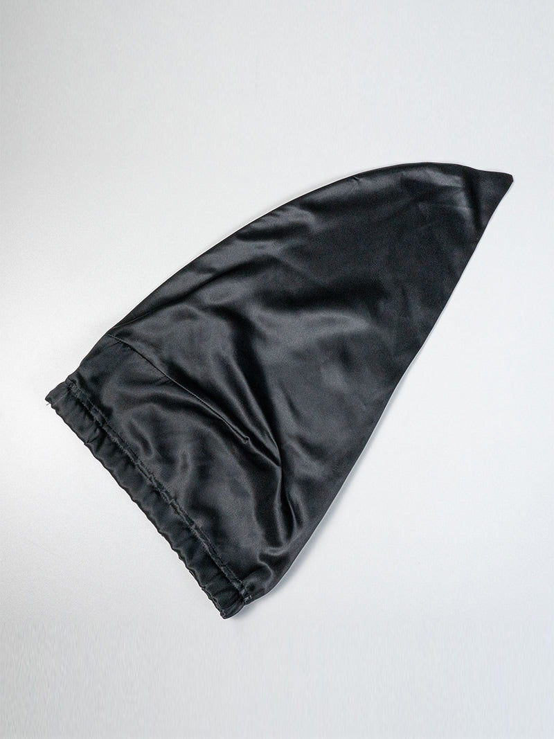 SilkSilky-IT Seta pura Sleep Cap Nero 005