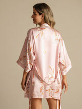 [Rosa] SilkSilky-IT 3/4 Sleeve Vestaglia da donna 002