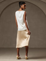 [Bianco] SilkSilky-IT Sleeveless Round Neck Cami 002