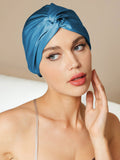 SilkSilky IT Seta pura Sleep Cap VerdeAcqua 001