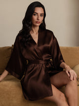 [Caffè] SilkSilky-IT 3/4 Sleeve Vestaglia da donna 003